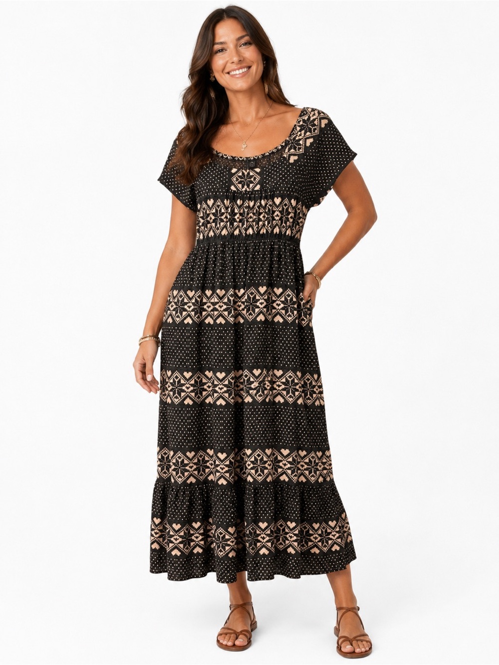 Touch Style Culture ($140) Tiered Maxi Dress - PTP 20